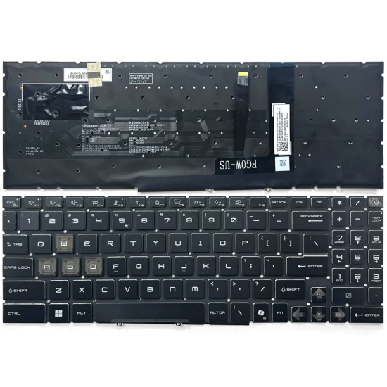 MSI Sword 16 17 HX, B13V, B14V, EKG, FKG, GKG, 24-zone RGB backlit US keyboard AI - main product image