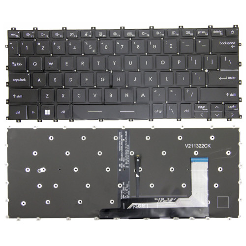 MSI MS-14F1 MS-14J1 MS-14J3 MS-14JK backlit US keyboard black