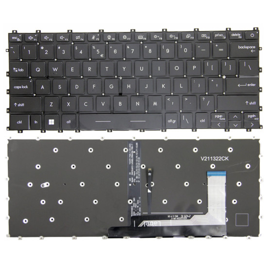 MSI MS-14F1 MS-14J1 MS-14J3 MS-14JK backlit US keyboard black - main product image