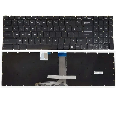 MSI Creator 17, A10SE, A10SF, A10SFS, A10SGS, B11UE, B11UH, B11UG, MS-17G3, MS-17M1, black RGB backlit US keyboard