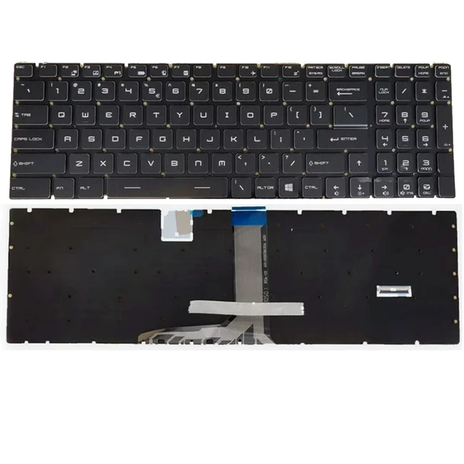 MSI Creator 17, A10SE, A10SF, A10SFS, A10SGS, B11UE, B11UH, B11UG, MS-17G3, MS-17M1, black RGB backlit US keyboard - main product image