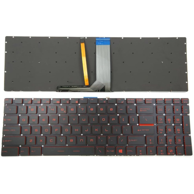 MSI Creator 17, A10SE, A10SF, A10SFS, A10SGS, B11UE, B11UH, B11UG, MS-17G3, MS-17M1, red backlit US keyboard - main product image