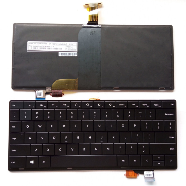 Microsoft Surface Pro 1 Pro 2 black backlit US keyboard - main product image