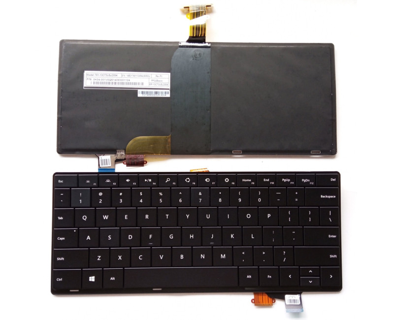 Microsoft Surface Pro 1 Pro 2 black backlit US keyboard - additional view 
