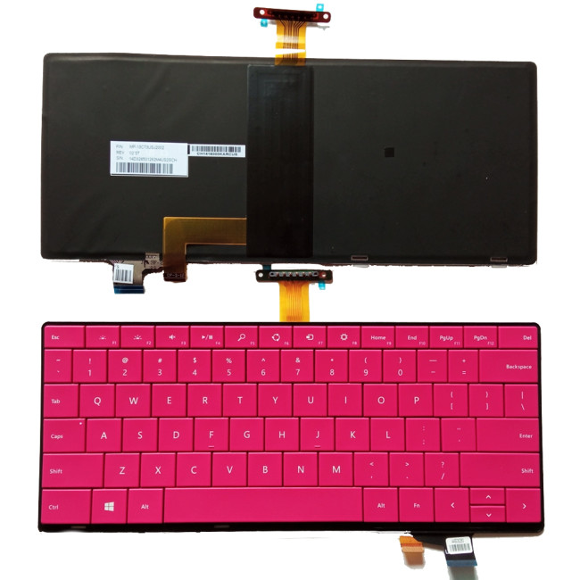 Microsoft Surface Pro 1 Pro 2 red backlit US keyboard - main product image