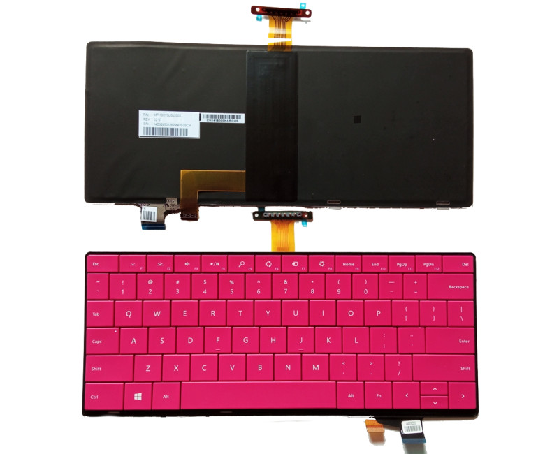 Microsoft Surface Pro 1 Pro 2 red backlit US keyboard - additional view 