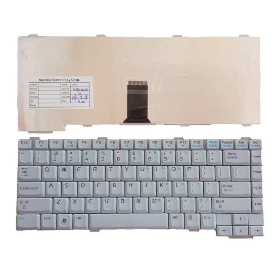 NEC Lavie LL150 LL350 LL370 L550 LL570 LL590 LL700 white US keyboard - main product image