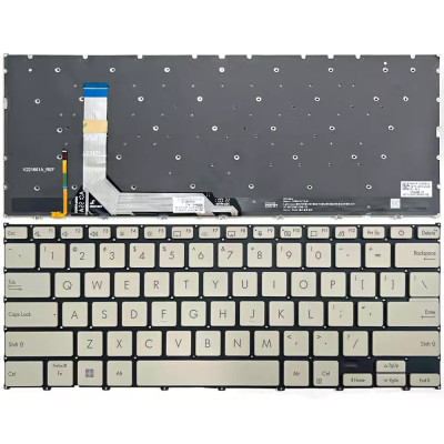 Asus Zenbook 14X OLED Q410 Q410VA Q420 Q420VA backlit US keyboard golden