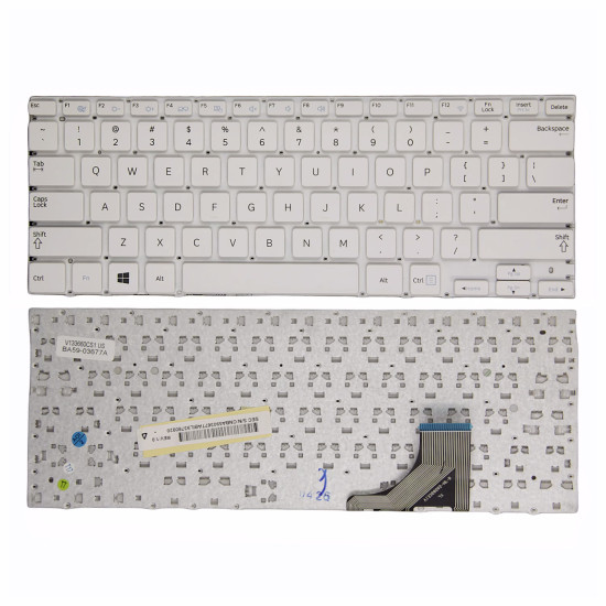SAMSUNG NP535U3C NP530U3C NP530U3B NP532U3C NP535U3X NP542U3X NP540U3C white US keyboard - main product image