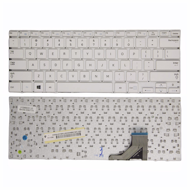 SAMSUNG NP535U3C NP530U3C NP530U3B NP532U3C NP535U3X NP542U3X NP540U3C white US keyboard - main product image