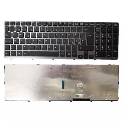 SONY E15 SVE15 SVE1511A1E SVE1511A4E SVE1511B1E silver Norwegian NE NR keyboard