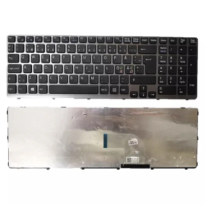 SONY E15 SVE15 SVE1511A1E SVE1511A4E SVE1511B1E silver Norwegian NE NR keyboard