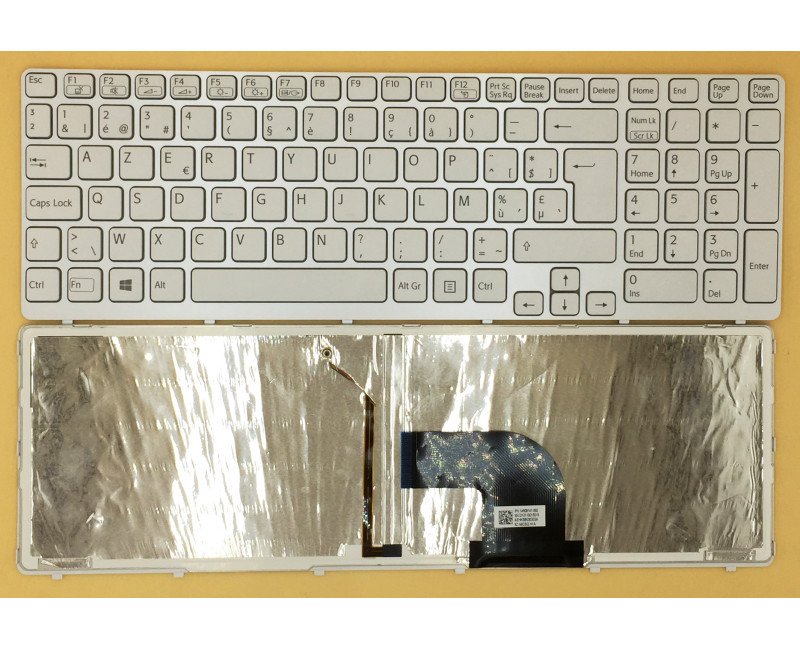SONY SVE15 white backlit Belgian BE keyboard 9Z.N6CBQ.H1A NSK-SEHBQ 1A - additional view 