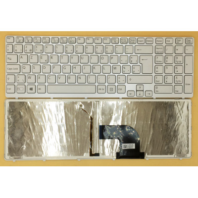 SONY SVE15 white backlit Belgian BE keyboard 9Z.N6CBQ.H1A NSK-SEHBQ 1A