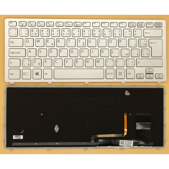 SONY SVF14N silver backlit Czech CZ keyboard - main product image