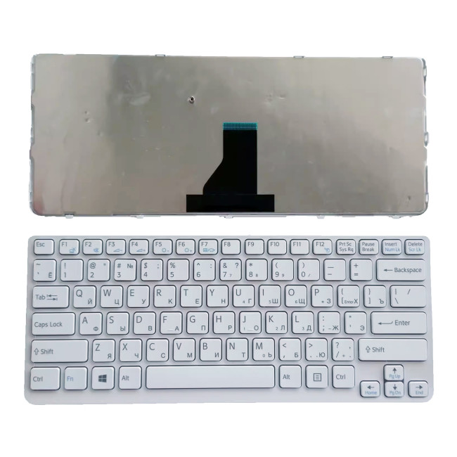 SONY Vaio E14 SVE14 SVE14A SVE141 SVE 14 SVE14111ELW white Russian RU keyboard - main product image