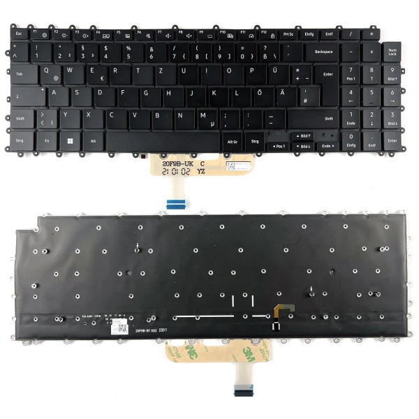 Samsung 950XDB, NT950XDB, NP950XDB, backlit German DE keyboard black Dual fan version - main product image