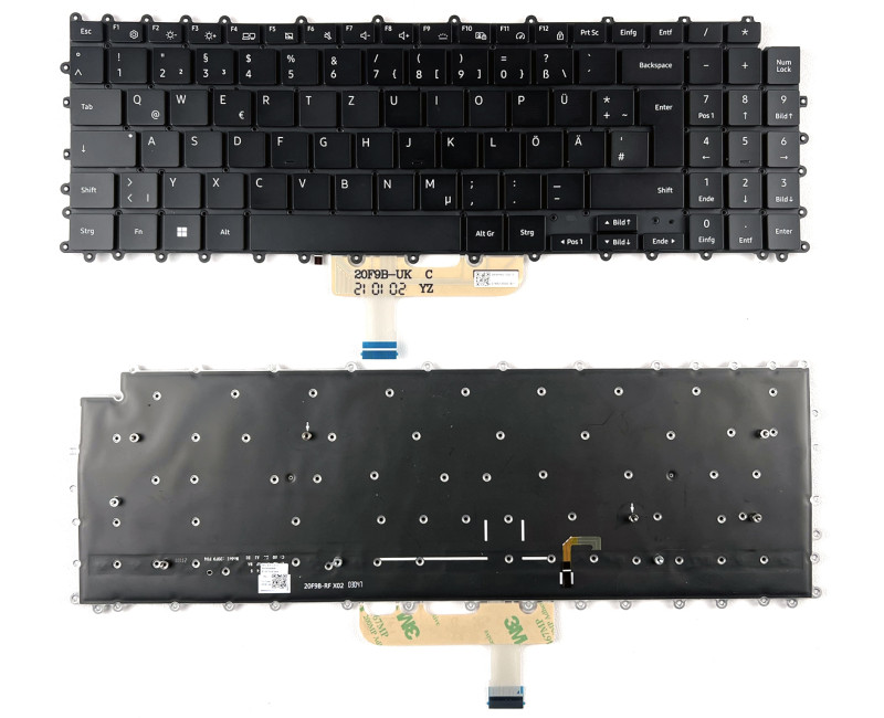 Samsung 950XDB NT950XDB NP950XDB backlit German DE keyboard black Dual fan version