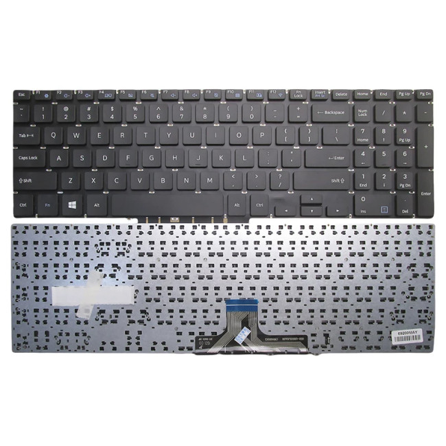 Samsung NP560XBE, NP550XTA, NP300E5K, NP370E5J, NP370B5J, NP3500EK, NP500R5H, NP501R5H, US keyboard black - main product image