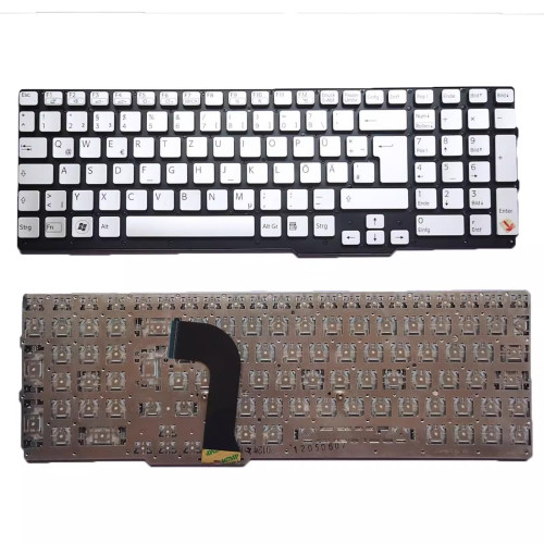 Sony Vaio SVS-15 SVS15 SVS1513 SVS15113 SVS15115 silver German DE keyboard - main product image