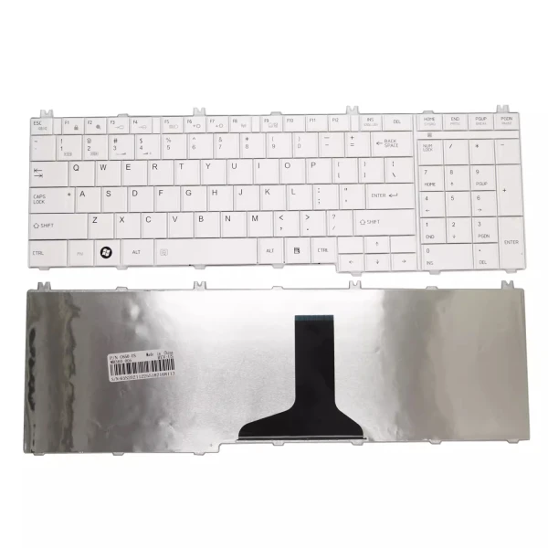 Toshiba C650 L650 L660 L655 L750 L755 C655 C660 white US keyboard OEM - main product image
