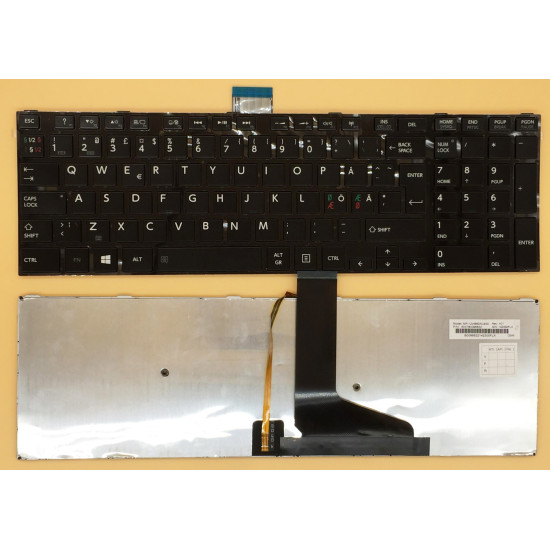 TOSHIBA S50-A S55-A L70-A L70-B L75-A L75-B C75-A C70-A C70-B backlit Norwegian NE keyboard - main product image