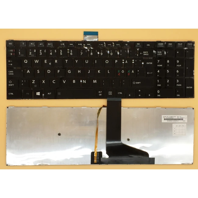 TOSHIBA S50-A S55-A L70-A L70-B L75-A L75-B C75-A C70-A C70-B backlit Norwegian NE keyboard - main product image