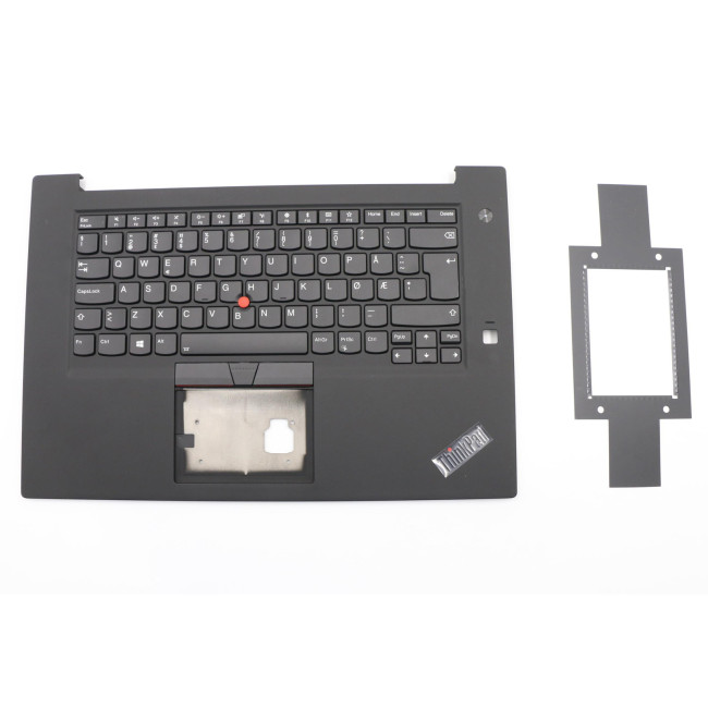 ThinkPad Extreme P1 X1 1st fingerprint hole backlit Norwegian NE keyboard palmrest - main product image