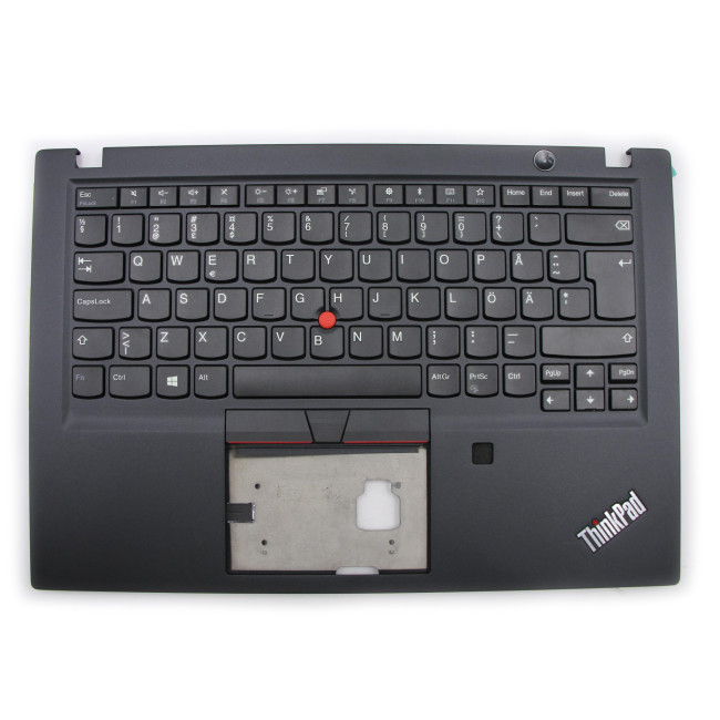 ThinkPad T490s fingerprint hole Swedish SD keyboard palmrest - main product image