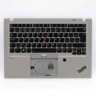 ThinkPad T490s silver fingerprint hole backlit Czech CZ keyboard palmrest