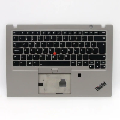 ThinkPad T490s silver fingerprint hole backlit Swedish SD keyboard palmrest