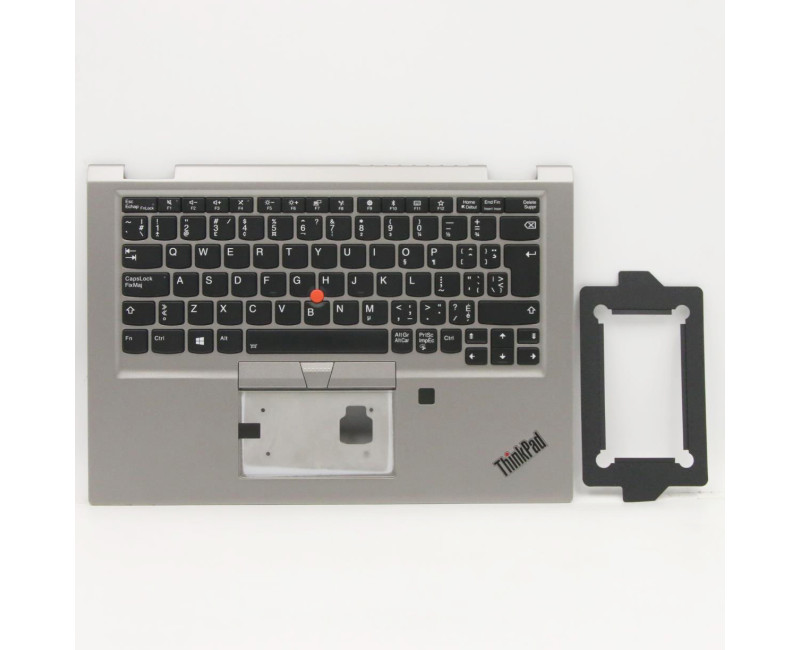 ThinkPad X390 Yoga silver fingerprint hole backlit EU CFE keyboard palmrest - additional view 
