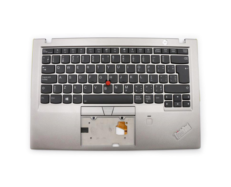Thinkpad X1 Carbon 5th Gen X1C 2017 silver fingerprint backlit EU CFE keyboard palmrest - additional view 