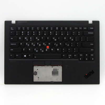 Thinkpad X1 Carbon 7th Gen X1C 2019 fingerprint hole backlit Greek GK keyboard palmrest