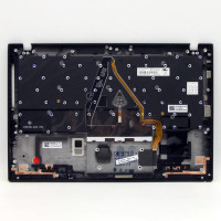 Thinkpad X1 Carbon 7th Gen X1C 2019 fingerprint hole backlit Russian RU keyboard palmrest - additional view 1
