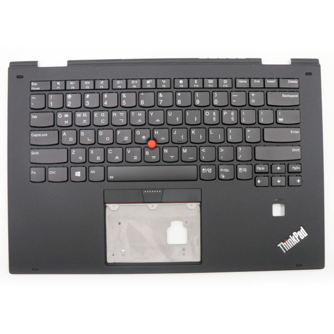 Thinkpad yoga X1 2nd 2017 fingerprint backlit Korean KR keyboard palmrest 01HY822 - main product image