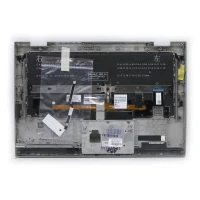 Thinkpad yoga X1 3rd 2018 silver fingerprint hole backlit Bulgarian BG keyboard palmrest - additional view 1