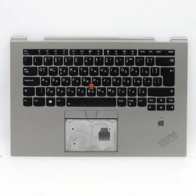 Thinkpad yoga X1 3rd 2018 silver fingerprint hole backlit Bulgarian BG keyboard palmrest