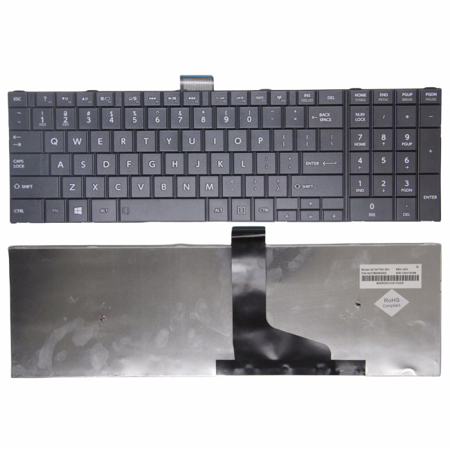 Toshiba C55D-A C55DT-A C55T-A C50DT-A C50T-A C50D-A C50T-A black US keyboard normal original - main product image