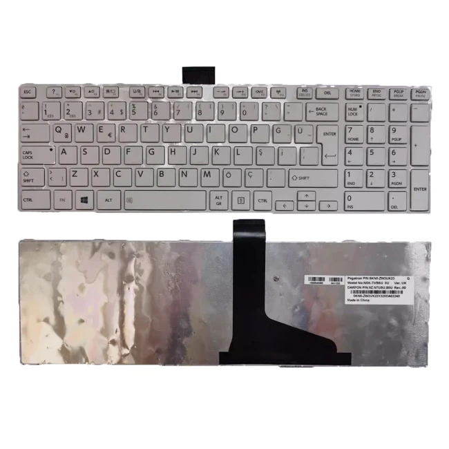 Toshiba C850 C855 C870 C875 L850 L855 white Turkish TR keyboard - main product image