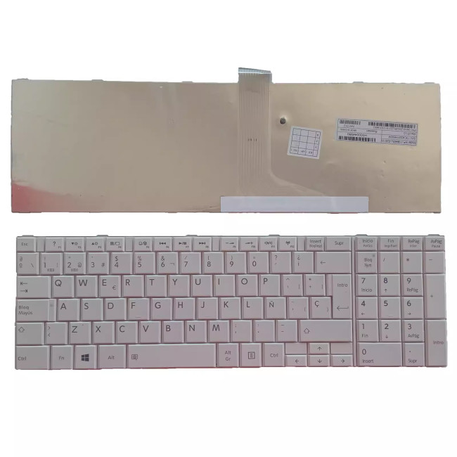 Toshiba C850 C855 C870 C875 S850 S855 S870 white Spanish SP keyboard - main product image
