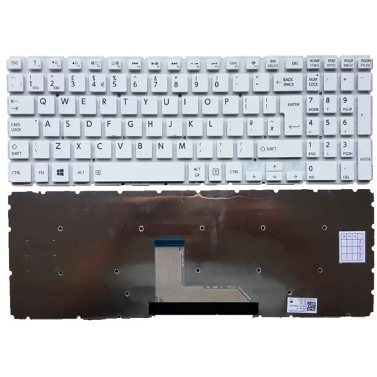 Toshiba L50-B L55-B L50-C L55-C L50D L55D-B L50D-C white UK keyboard - main product image