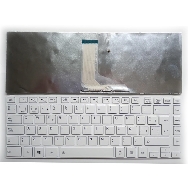 Toshiba L840 L845D L800 L805 L830 M800 M805 M840 white Spanish SP keyboard - main product image