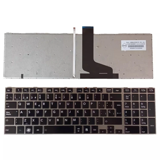Toshiba L850 L850D L855 L855D L870 L875 backlit Spanish SP keyboard - main product image