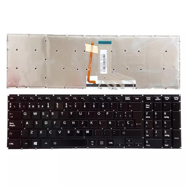Toshiba P50-A P50T-A P55-A P55T-A P70-A P75-A backlit Spanish SP keyboard - main product image