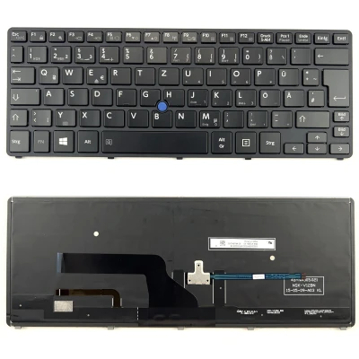 Toshiba Portege Z20T-B, Z20T-C, backlit German DE keyboard black