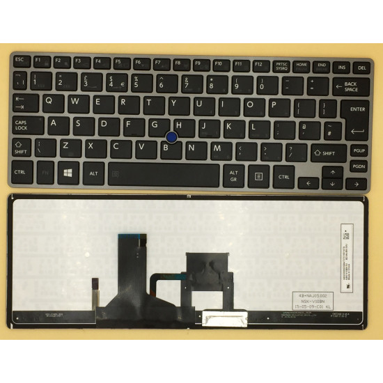 Toshiba Portege Z30-A, Z30T-A, Z30T-B, Z30-C, Z30-A1310, Z30-B, backlit UK keyboard - main product image