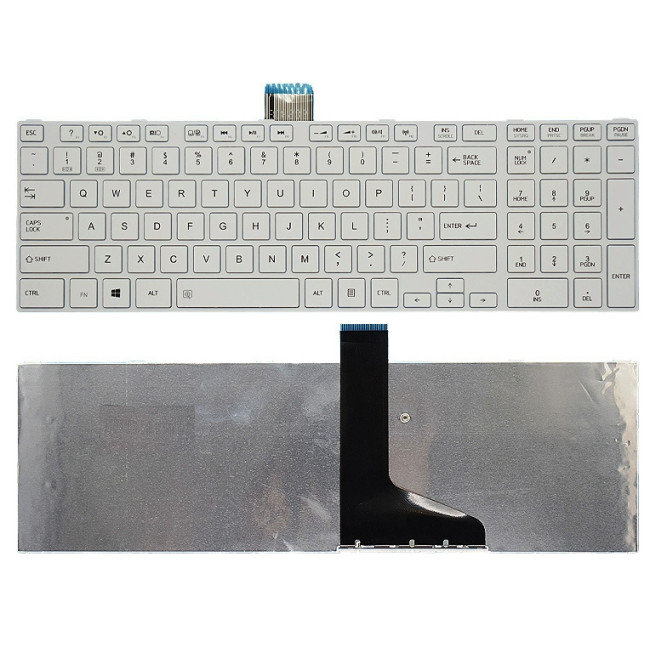 Toshiba Satellite P850D P855 P855D P870 P870D P875 P875D white US keyboard - main product image