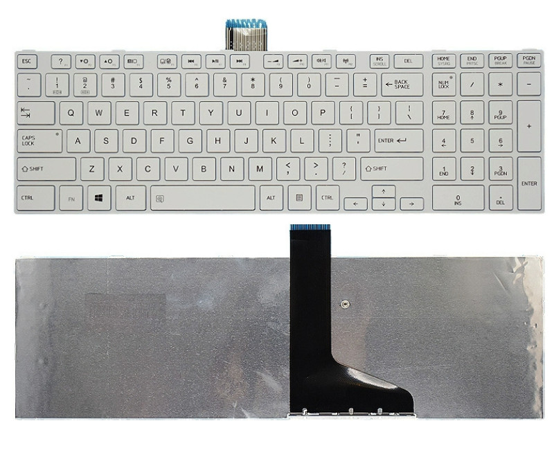Toshiba Satellite S950 S950D S955D S970 S975 S975D white US keyboard - additional view 