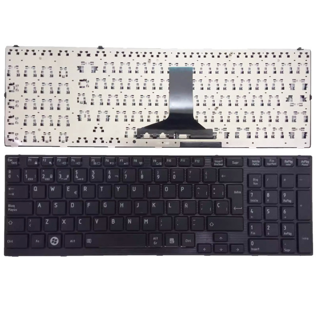 Toshiba Satellite A660 A660D A665 A665D black Spanish SP keyboard - main product image